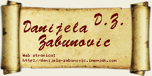 Danijela Zabunović vizit kartica